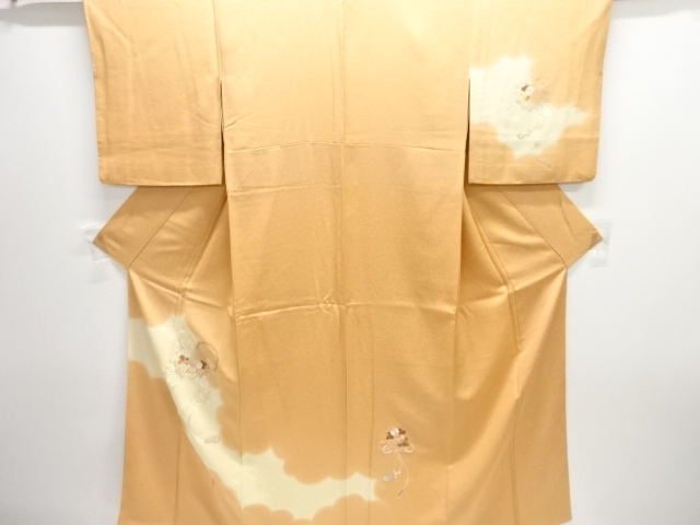 JAPANESE KIMONO / HOMONGI / SILK / EMBROIDERY / KIKU & KUMIHIMO CORD